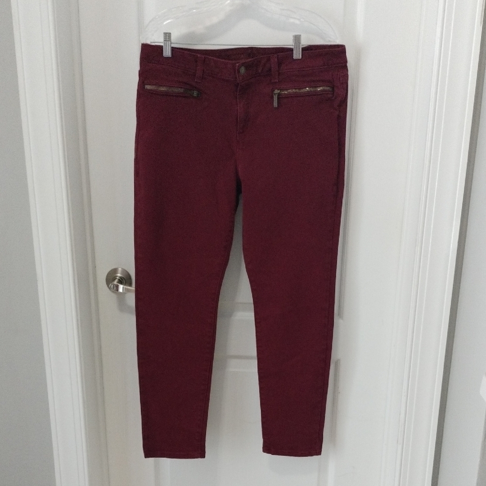 Michael Kors Burgundy Jeans - Picture 1 of 10
